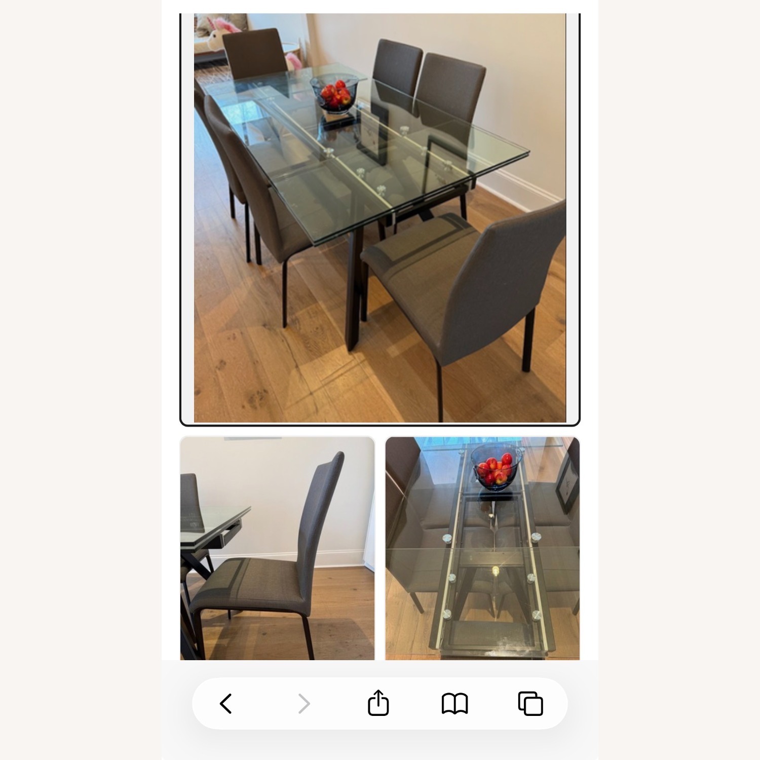 Aida Glass Extendable Table and Chairs - image-2