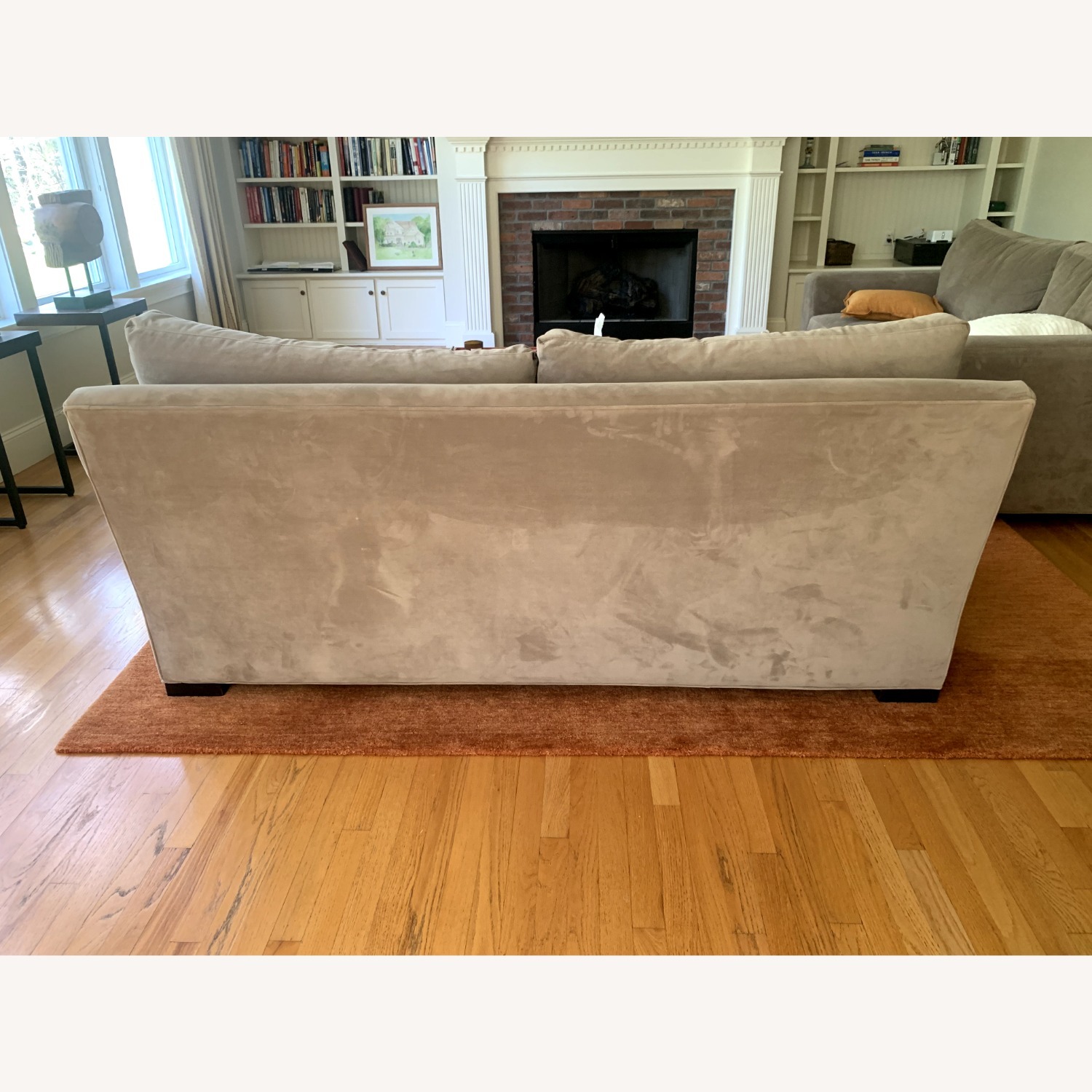 Crate & Barrel Axis II Light Gray Fabric 2 Seater Sofa - image-3