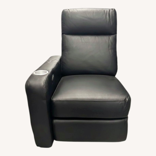 Used Black Leather 3+ Piece Sectional for sale on AptDeco