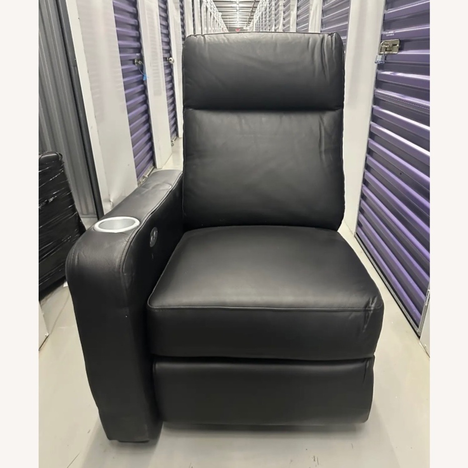 Black Leather 3+ Piece Sectional - image-1