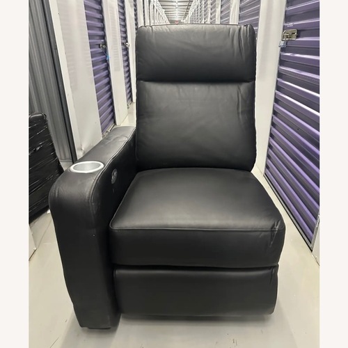 Used Black Leather 3+ Piece Sectional for sale on AptDeco