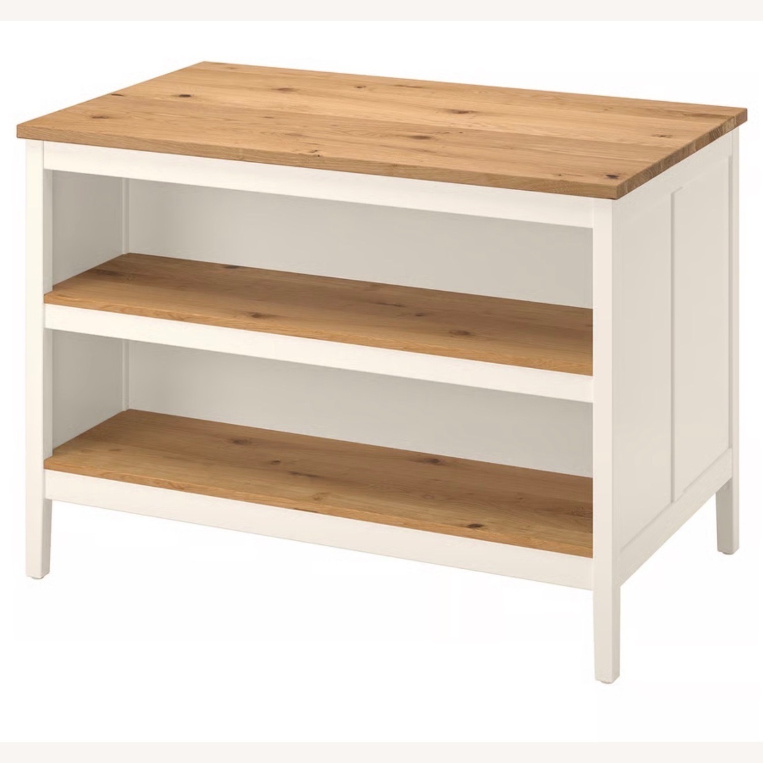 IKEA White Wood Kitchen Island - image-1