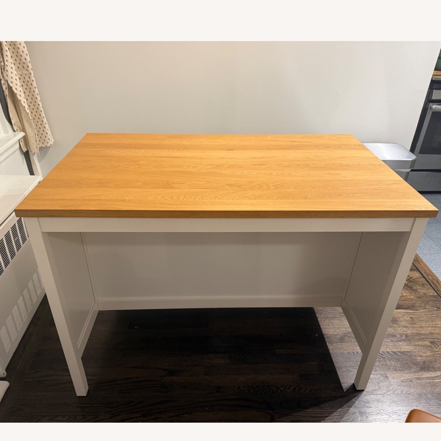 IKEA White Wood Kitchen Island - image-3