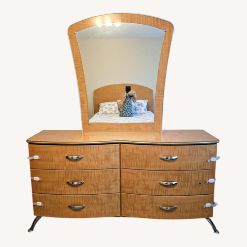 Used Light Brown Wood Full Bed for sale on AptDeco