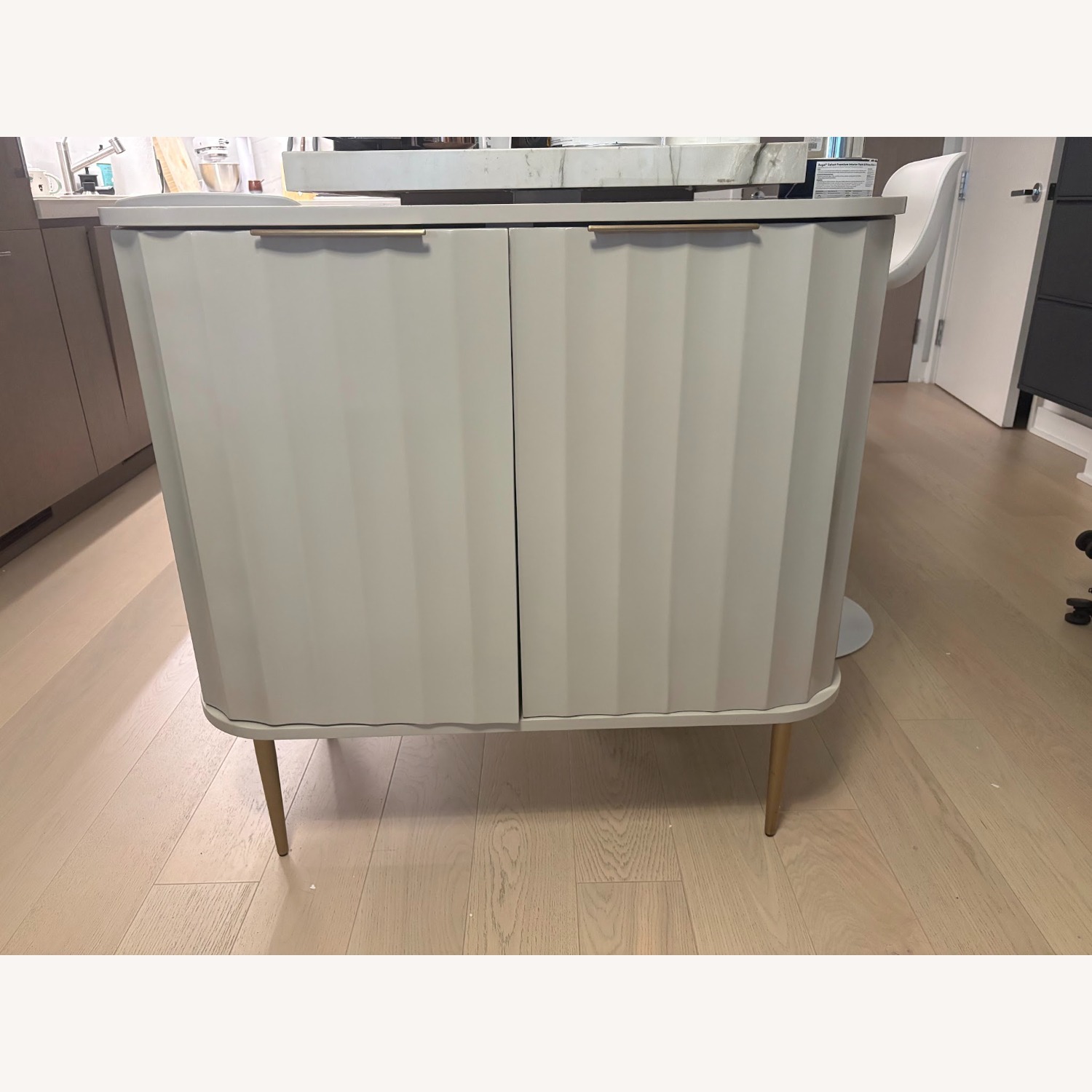 West Elm Natural Wood Bar Cabinet - image-2