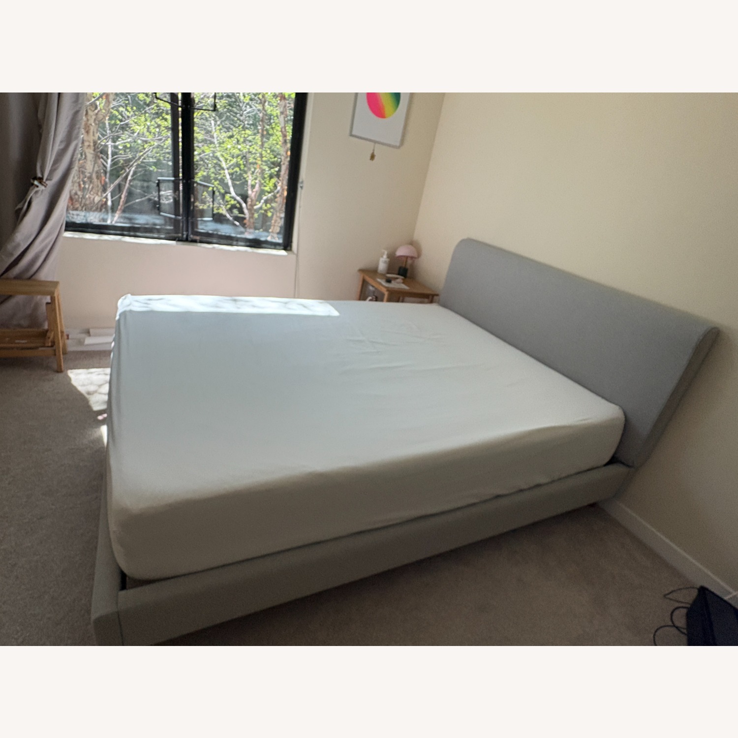 Upholstered Queen Bed + Headboard  - image-1