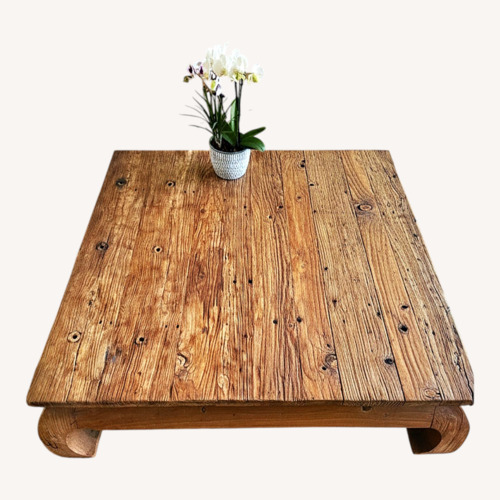 Used Balinese Wood Carved Coffee Table  for sale on AptDeco