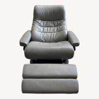 Dark Gray Leather Office Chair