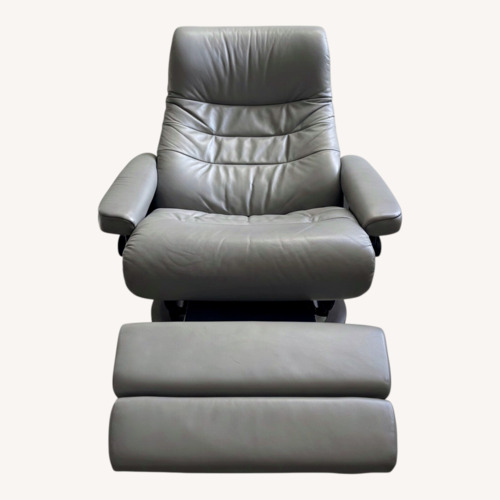 Used Dark Gray Leather Office Chair for sale on AptDeco