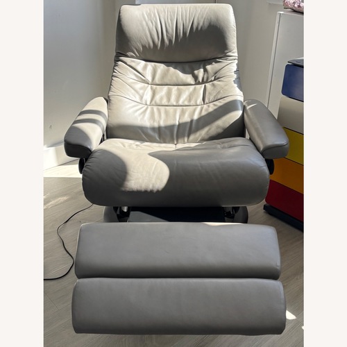 Used Dark Gray Leather Office Chair for sale on AptDeco
