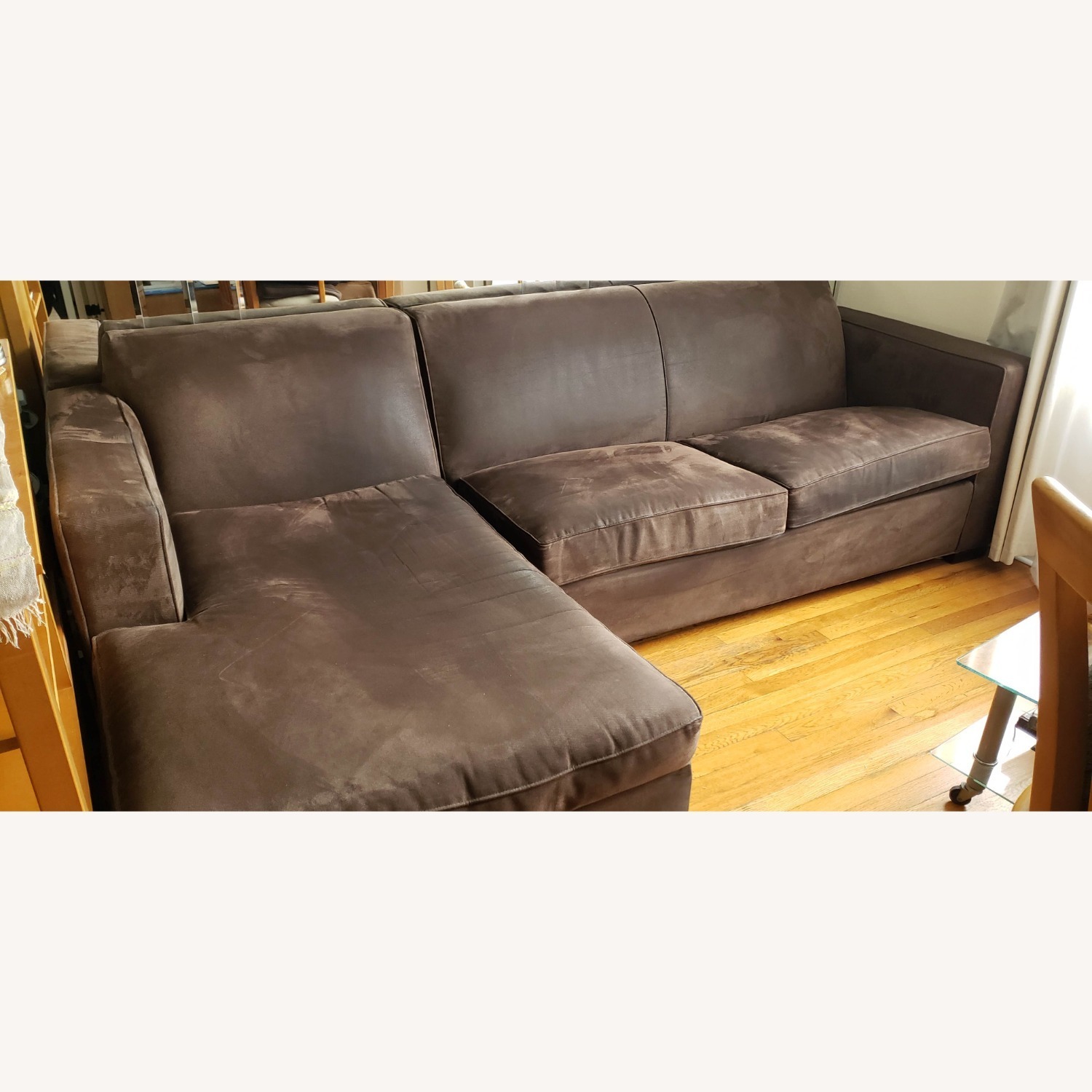 Room & Board Metro Dark Brown Fabric 2 Pc Sectional - image-1