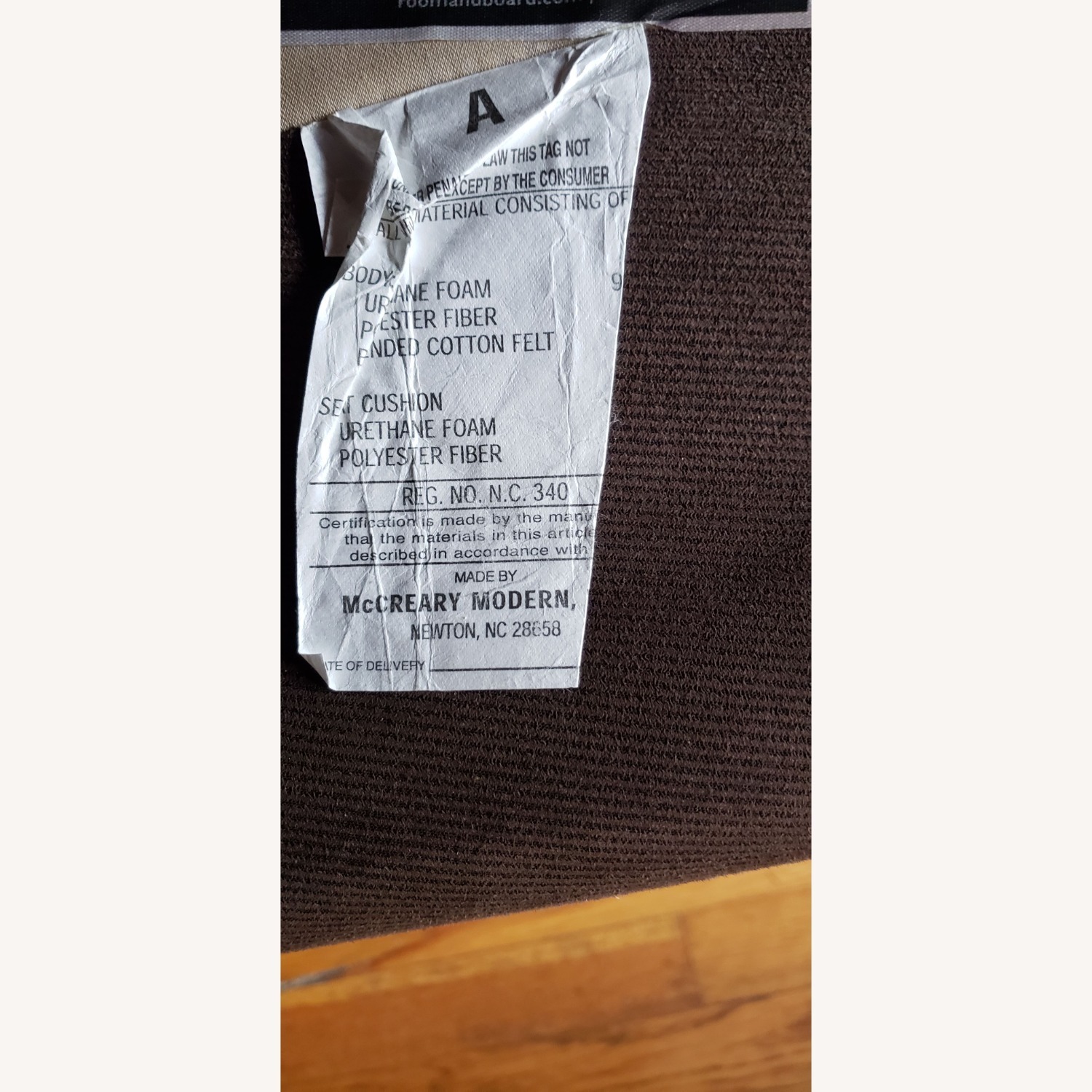 Room & Board Metro Dark Brown Fabric 2 Pc Sectional - image-5