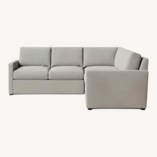 Used Light Brown Fabric 2 Piece Sectional for sale on AptDeco