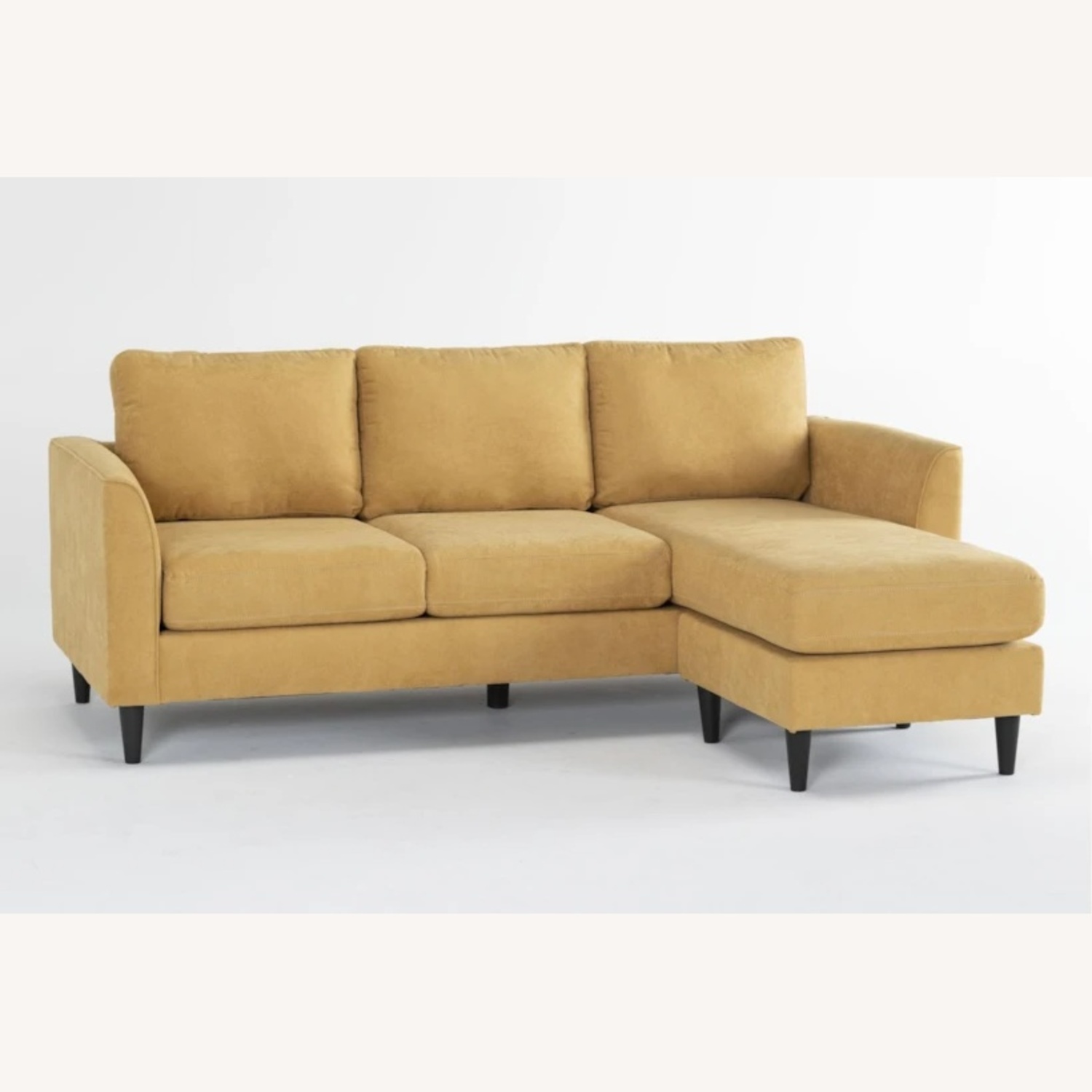 Living Spaces Ami Sun Yellow Chaise Lounge - image-4