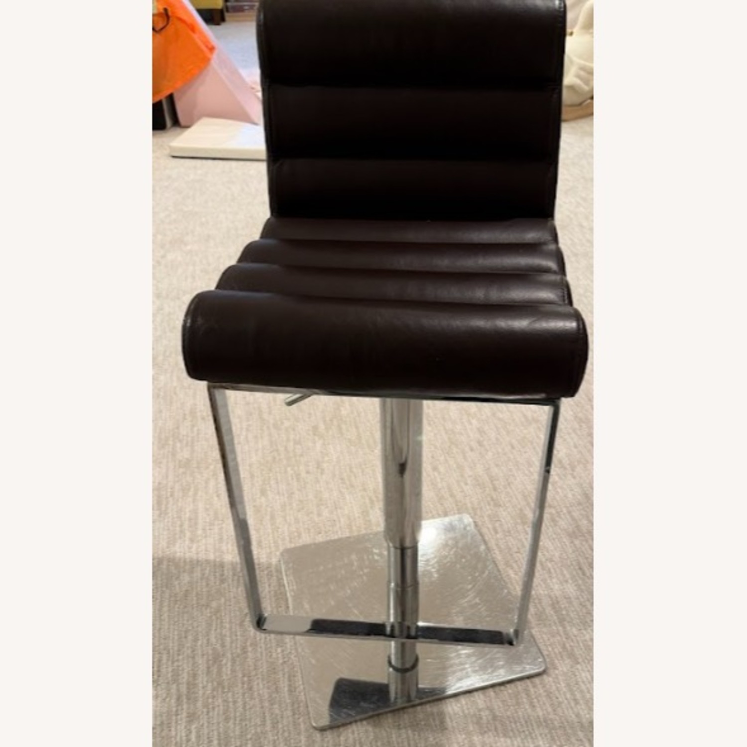 Jensen-Lewis Dark Brown Leather Stools - image-1