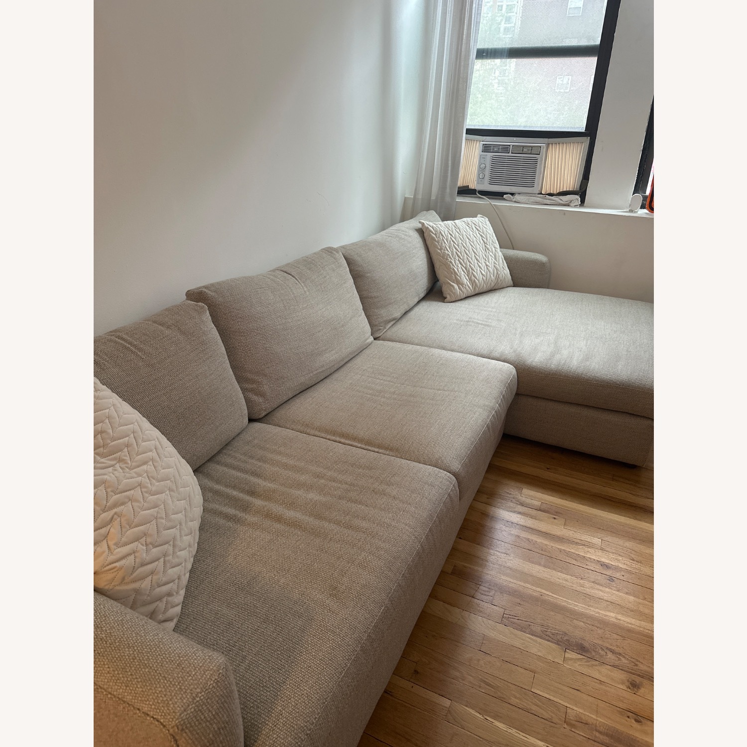 Bassett Allure Natural Fabric 2 Piece Sectional - image-3