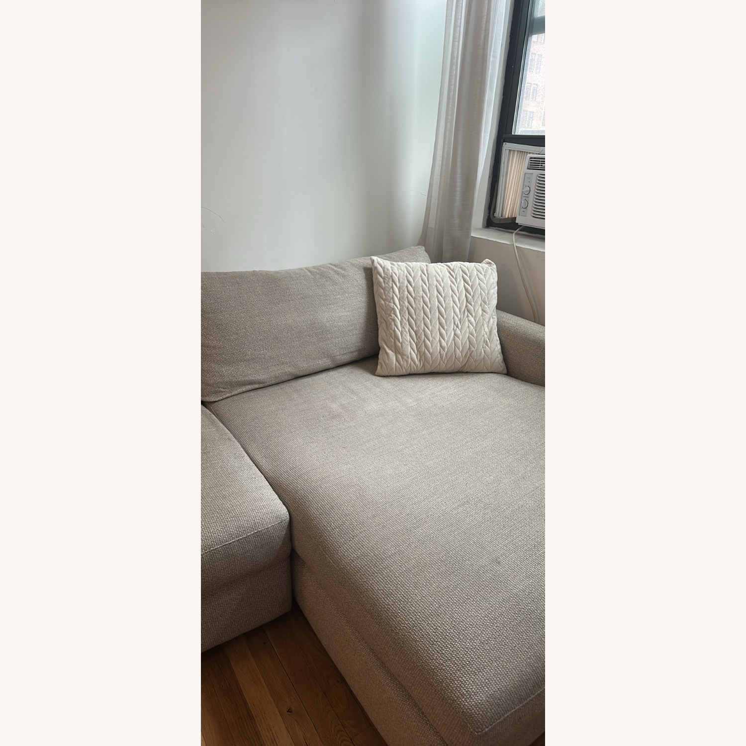 Bassett Allure Natural Fabric 2 Piece Sectional - image-2