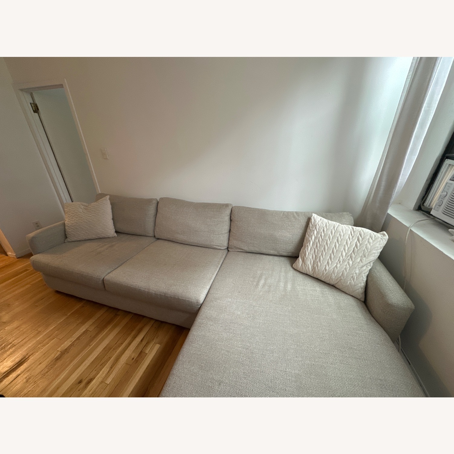 Bassett Allure Natural Fabric 2 Piece Sectional - image-4