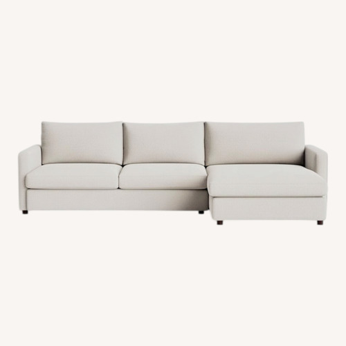Used Bassett Allure Natural Fabric 2 Piece Sectional for sale on AptDeco