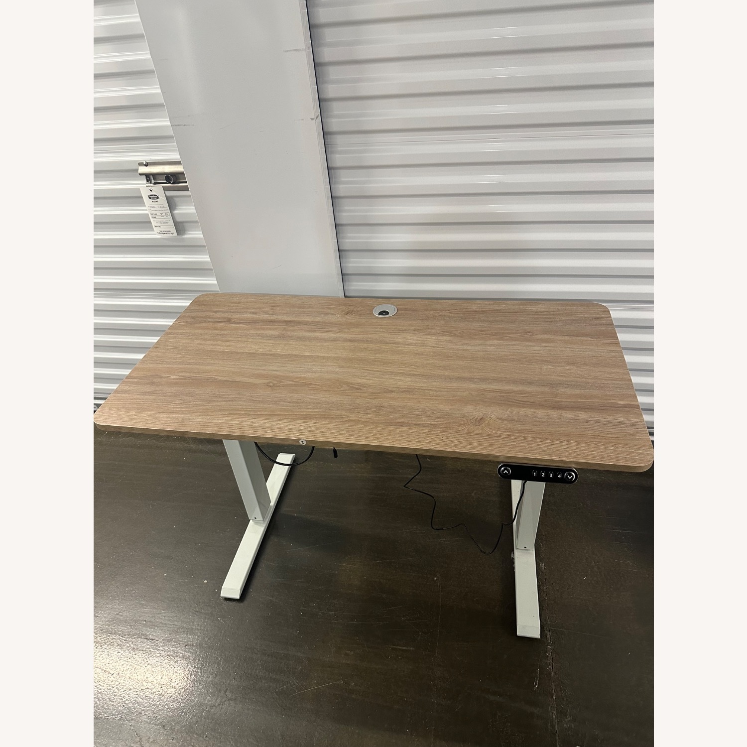 Light Brown Wood Desk - image-3