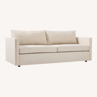 West Elm Harris Light Gray Linen 2 Seater Sofa