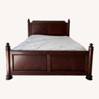 Dark Brown Wood King Bed