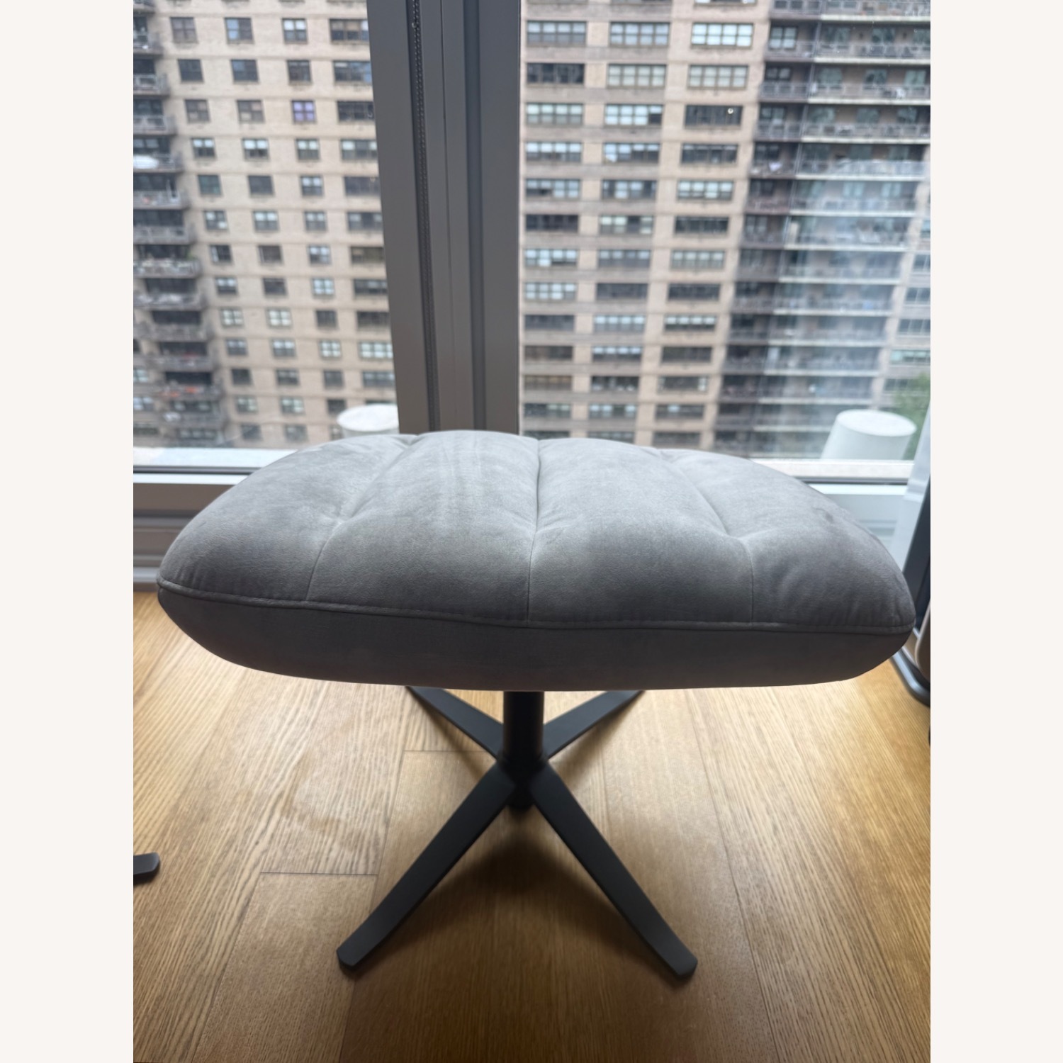 BoConcept Tilburg Light Gray Fabric Ottoman - image-5