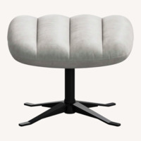 BoConcept Tilburg Light Gray Fabric Ottoman