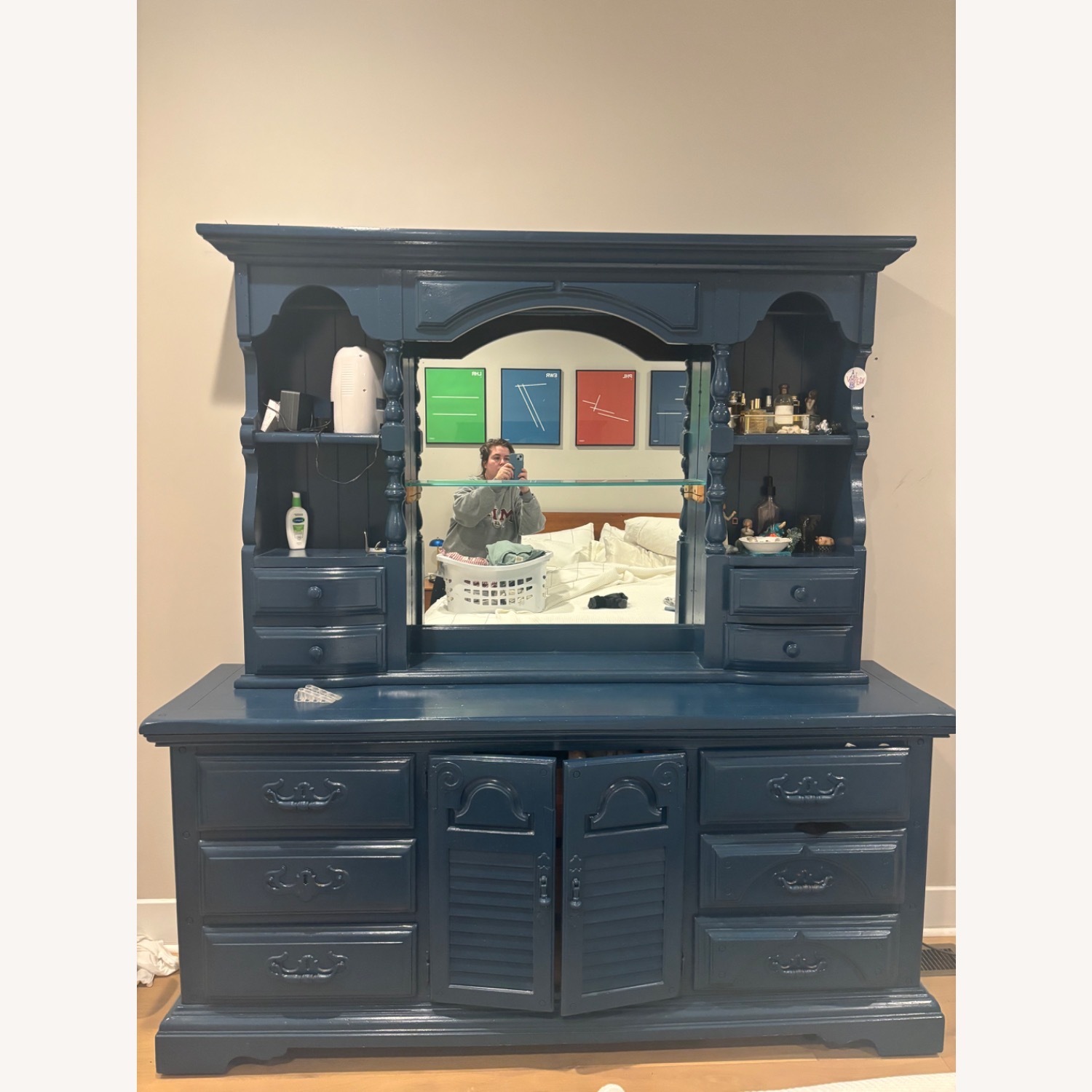 Blue Wood Sideboard - image-6