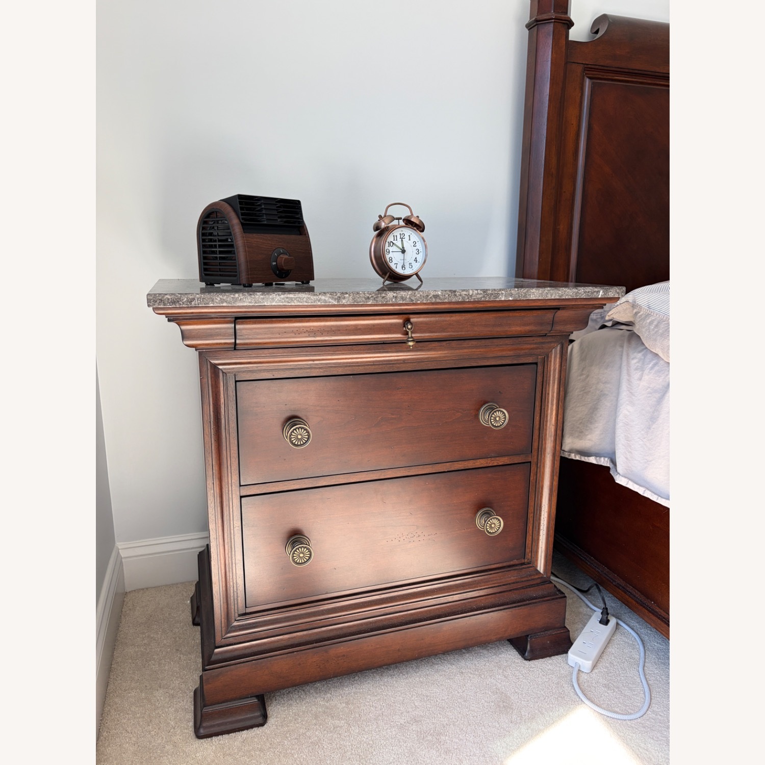 Dark Brown Wood Nightstands - image-2
