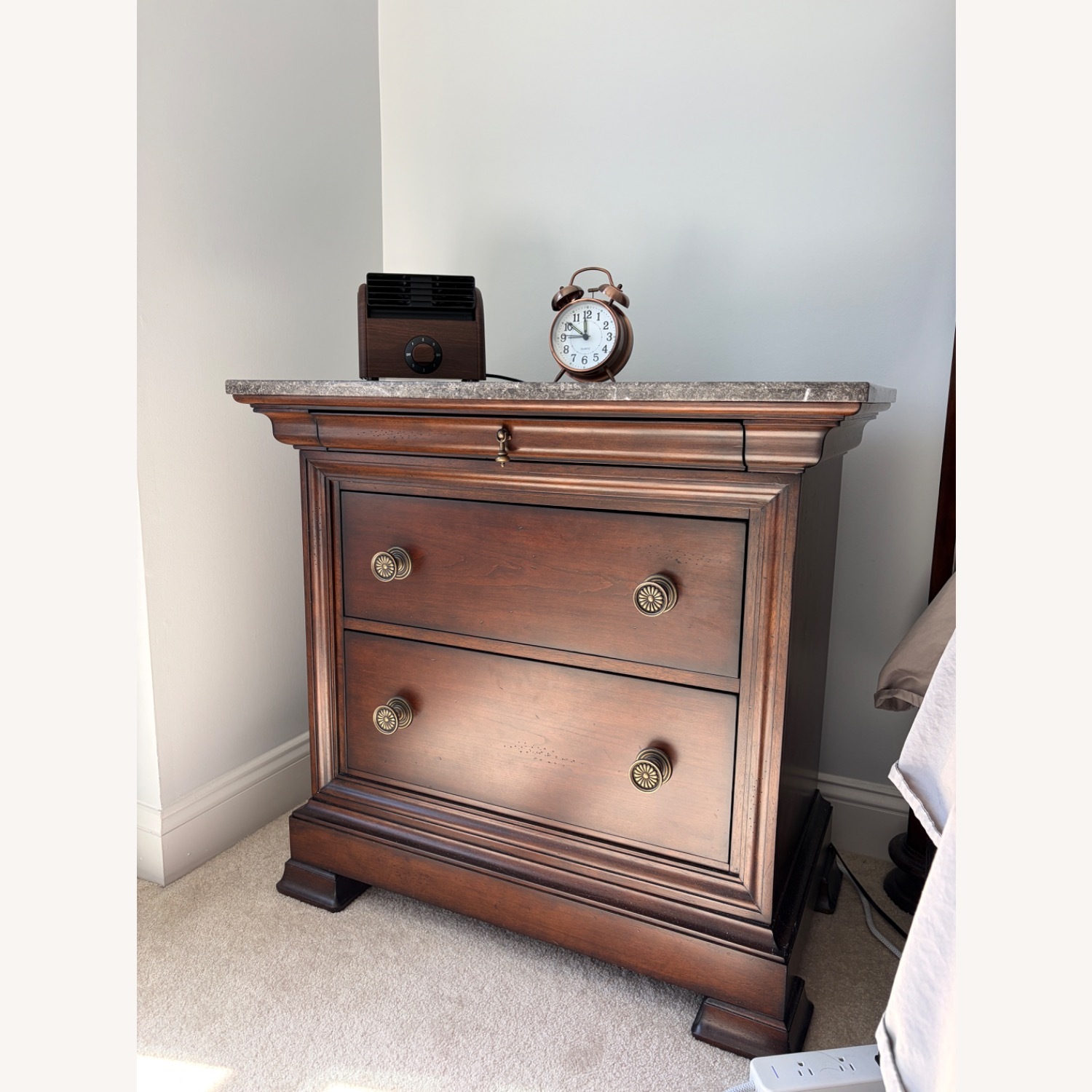 Dark Brown Wood Nightstands - image-1