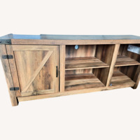 Light Brown Wood Media Storage