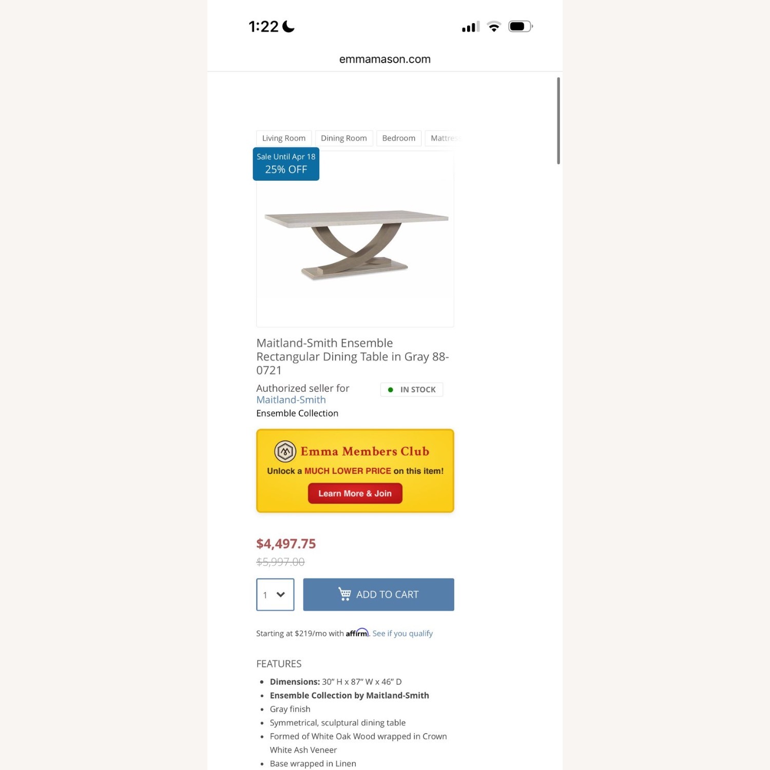 Maitland-Smith Ensemble White Dining Table - image-3