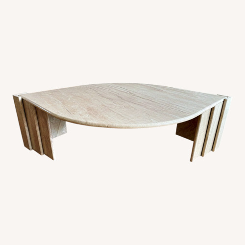 Used Vintage Italian Travertine Coffee Table for sale on AptDeco