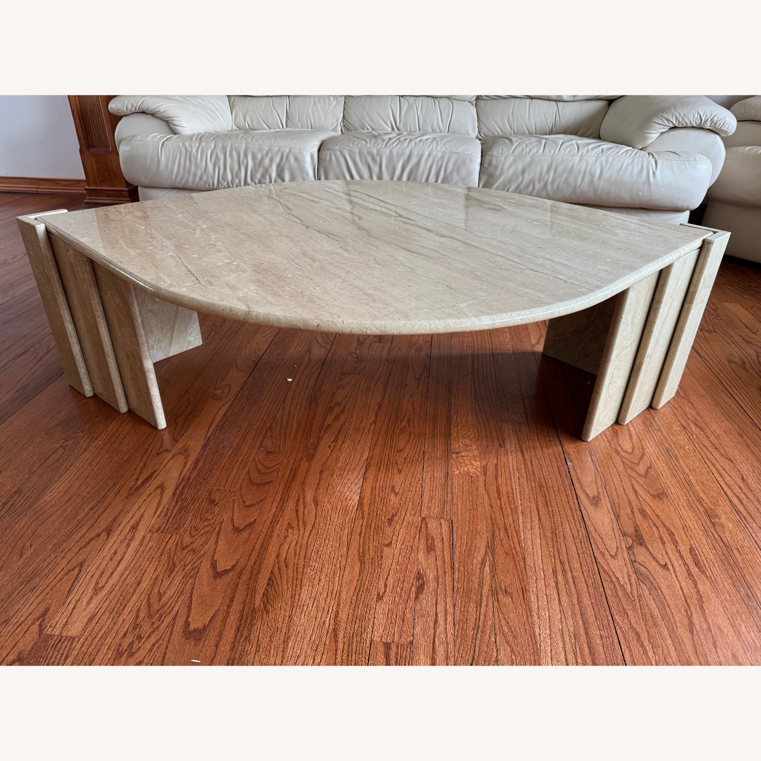 Vintage Italian Travertine Coffee Table - image-1