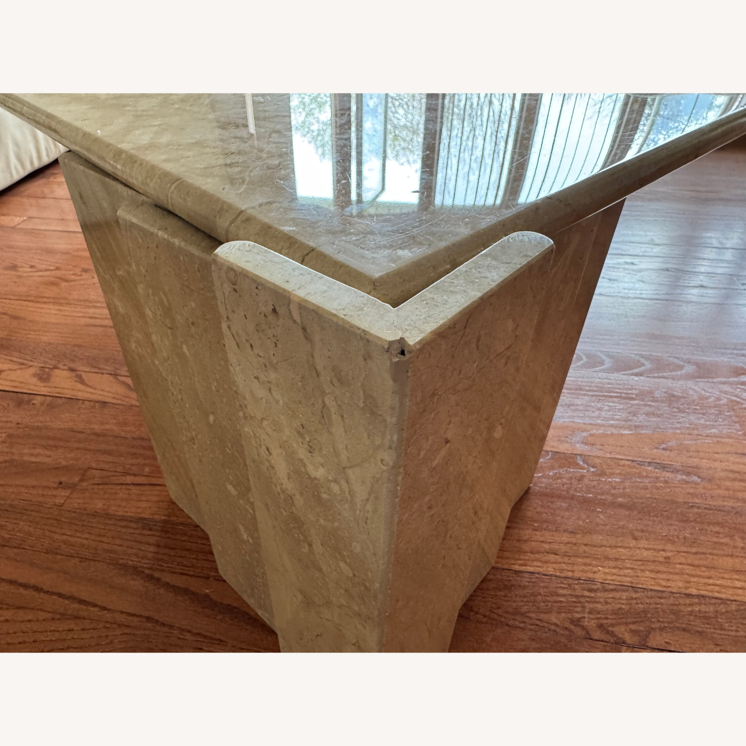 Vintage Italian Travertine Coffee Table - image-2