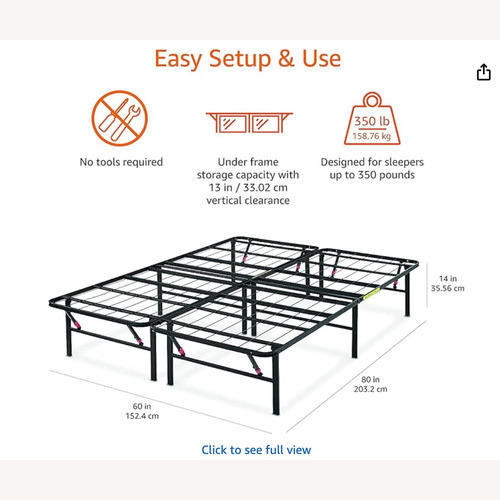 Used Amazon Bed Frame Foldable Queen for sale on AptDeco