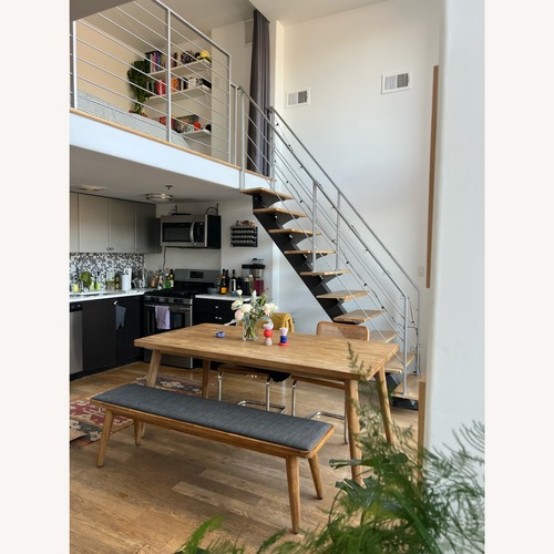 Used Castlery Dining Room Table & Chairs w Bench for sale on AptDeco