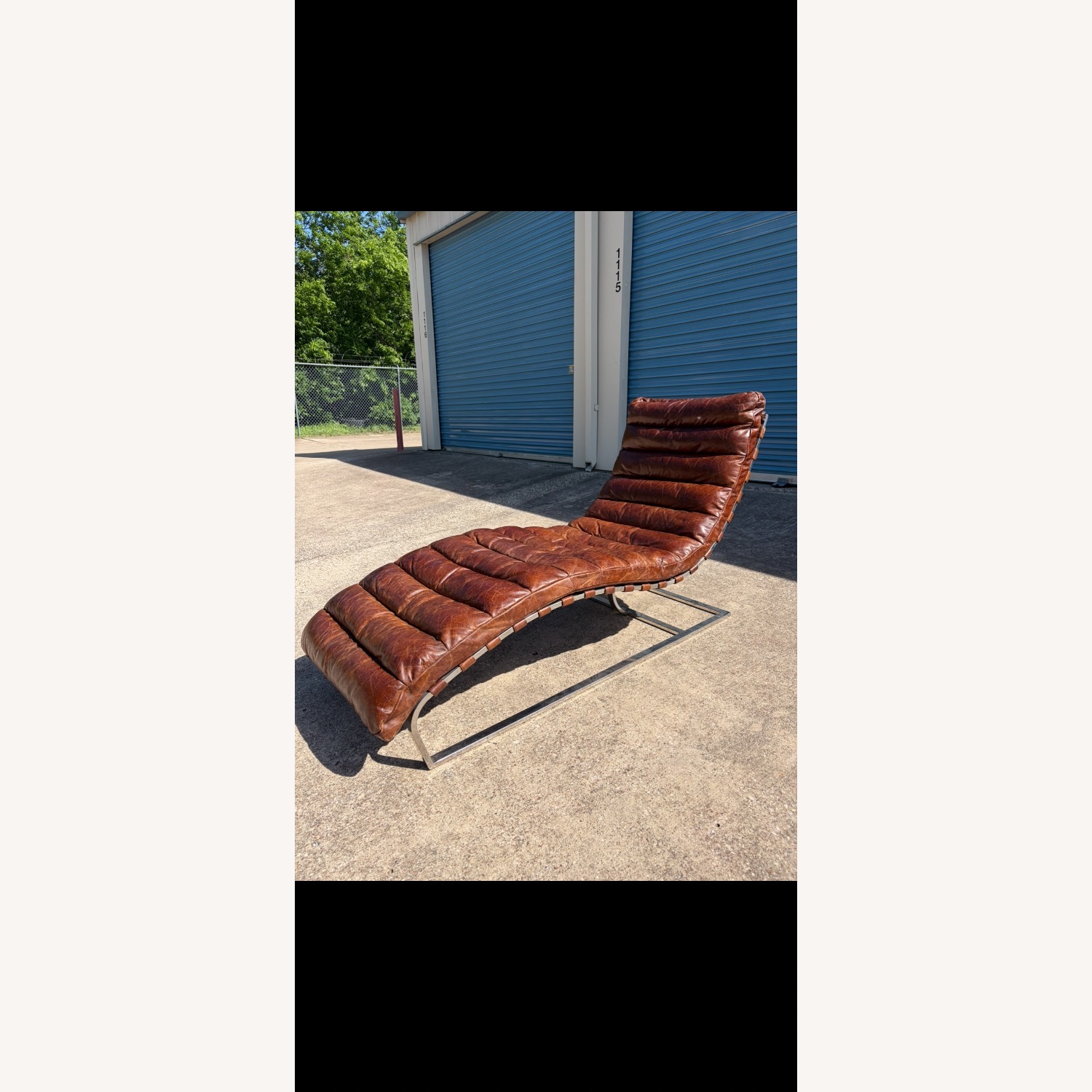 Restoration Hardware Dark Brown Chaise Lounge - image-3