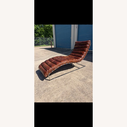 Used Restoration Hardware Dark Brown Chaise Lounge for sale on AptDeco