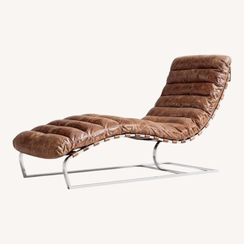 Used Restoration Hardware Dark Brown Chaise Lounge for sale on AptDeco