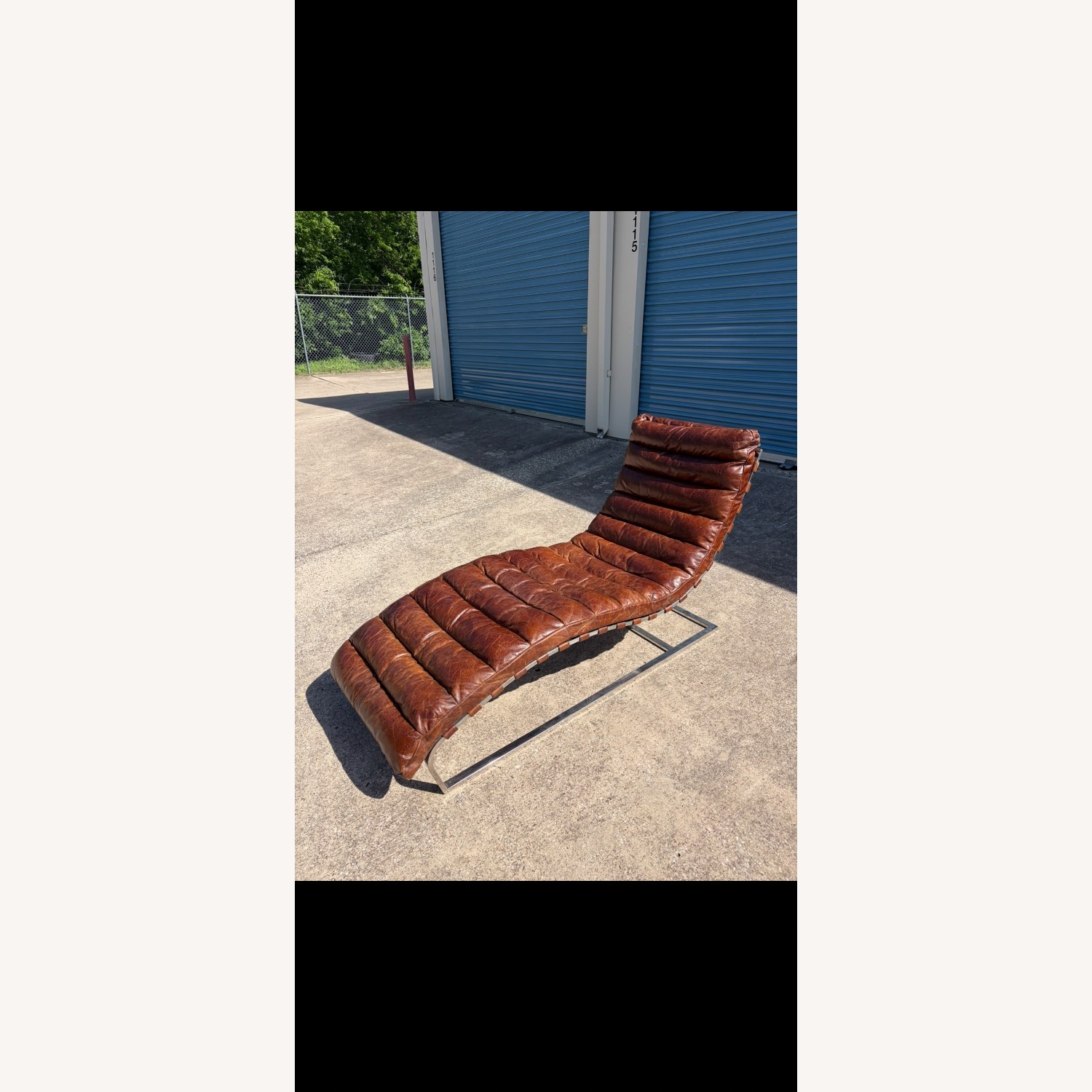 Restoration Hardware Dark Brown Chaise Lounge - image-2