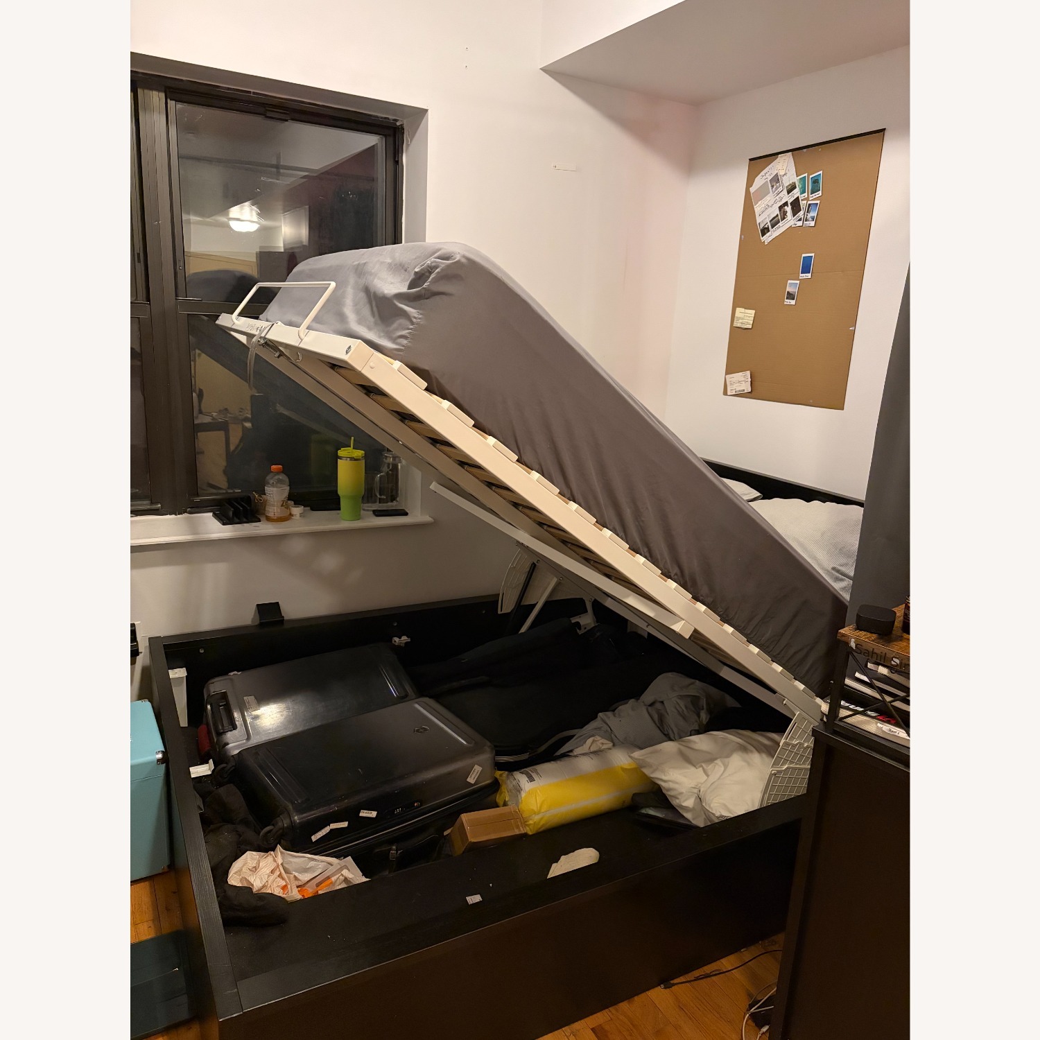 IKEA MALM Storage Bed Dark Brown Veneer Queen - image-3