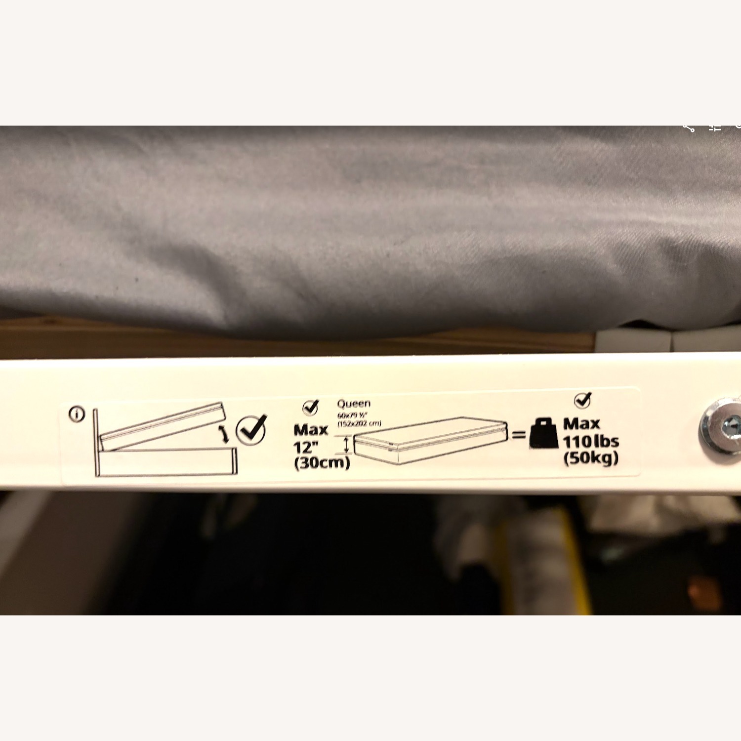 IKEA MALM Storage Bed Dark Brown Veneer Queen - image-4