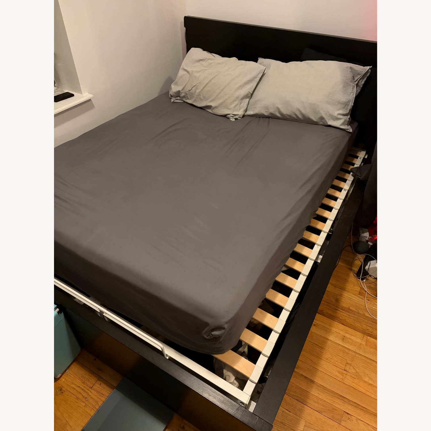 IKEA MALM Storage Bed Dark Brown Veneer Queen - image-2