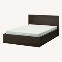 IKEA MALM Storage Bed Dark Brown Veneer Queen