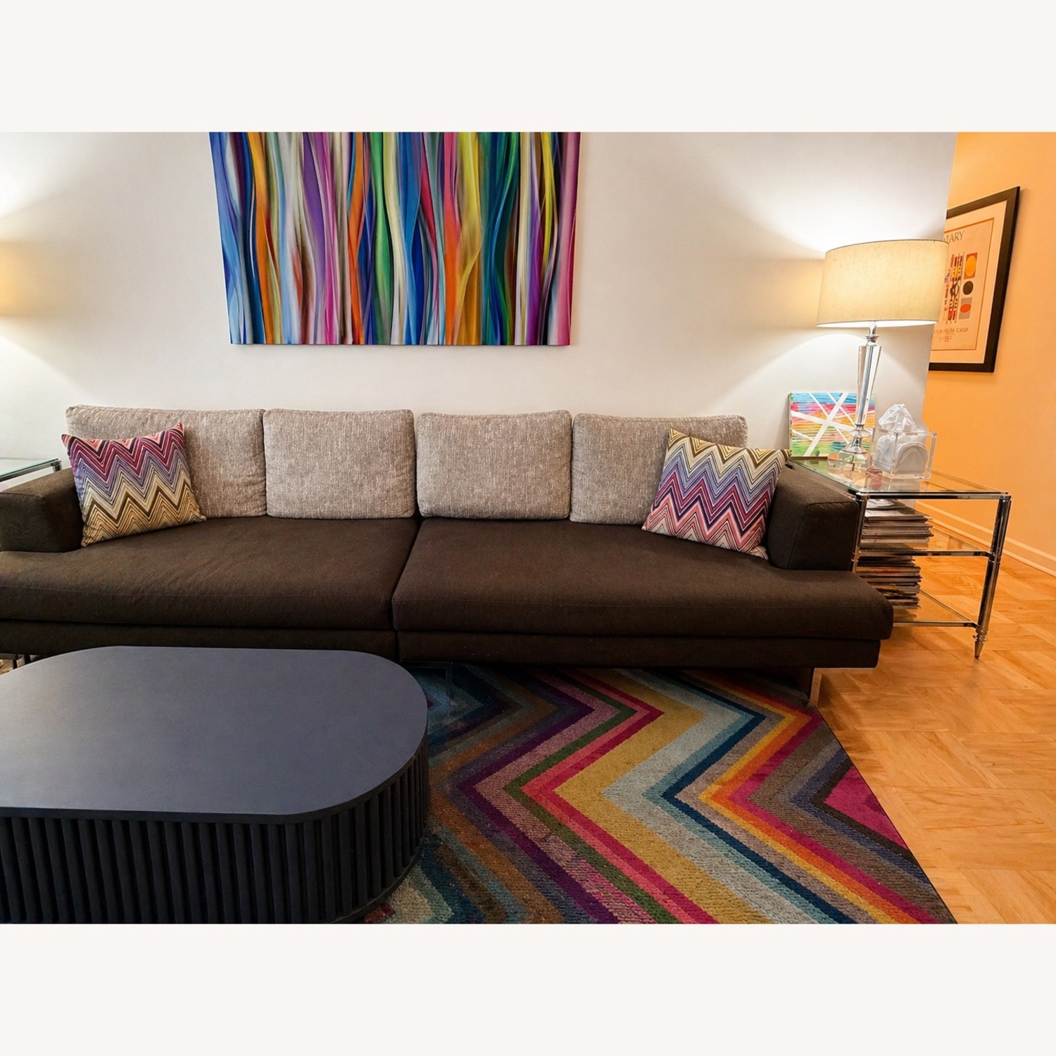 Della Robbia Dark Brown 2 Piece Sectional - image-3