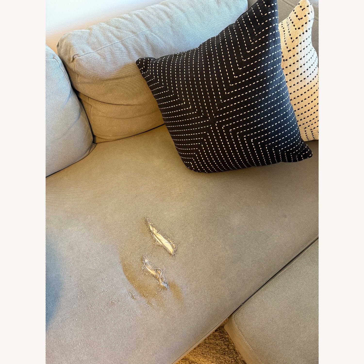 West Elm Light Gray Fabric 2 Piece Sectional - image-4