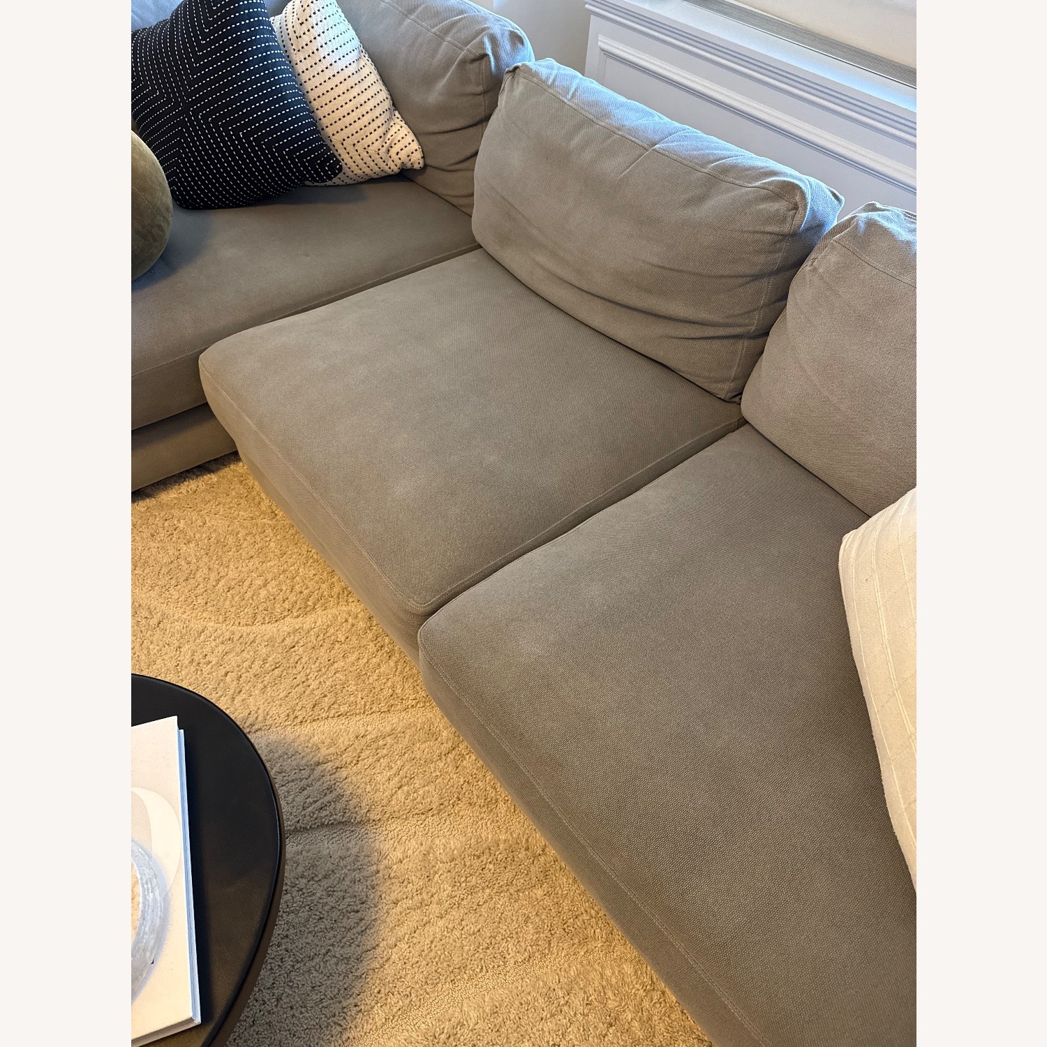 West Elm Light Gray Fabric 2 Piece Sectional - image-3