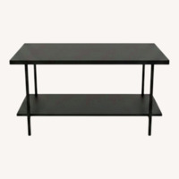 Wood and Metal Coffee Table Black